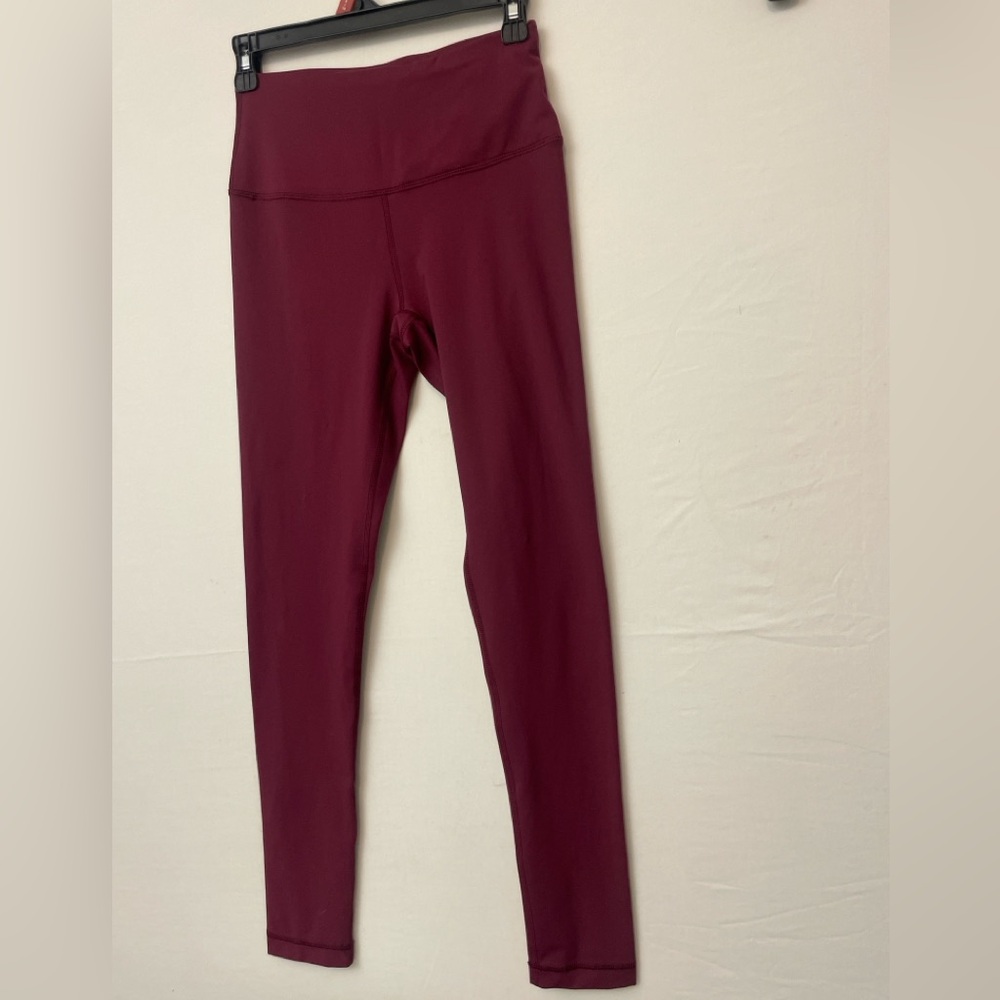 Yogalicious High-Waisted Leggings Size S – – New Without Tags –Burgundy (I5)”